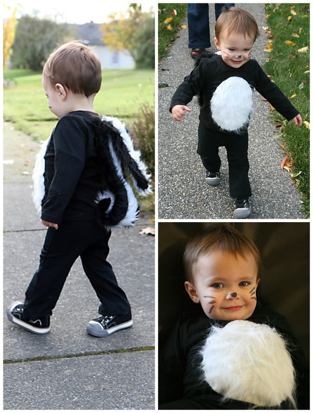 {Kid Stuff} DIY Halloween Costume – Little Stinker (Skunk)